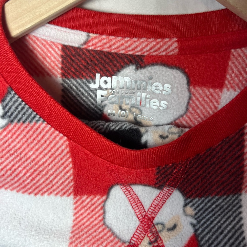 Jammies for Your Families Red and Black Plaid Santa PJ set. - Picture 4 of 4
